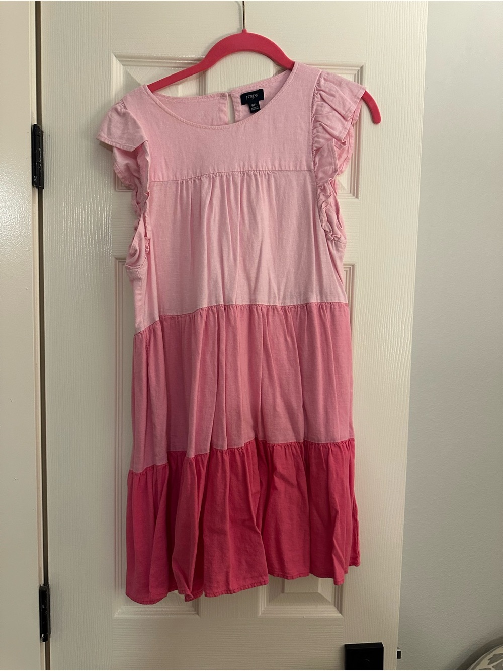 J. Crew Pink Ombre Tiered Mini Dress - Women’s 8 Petite